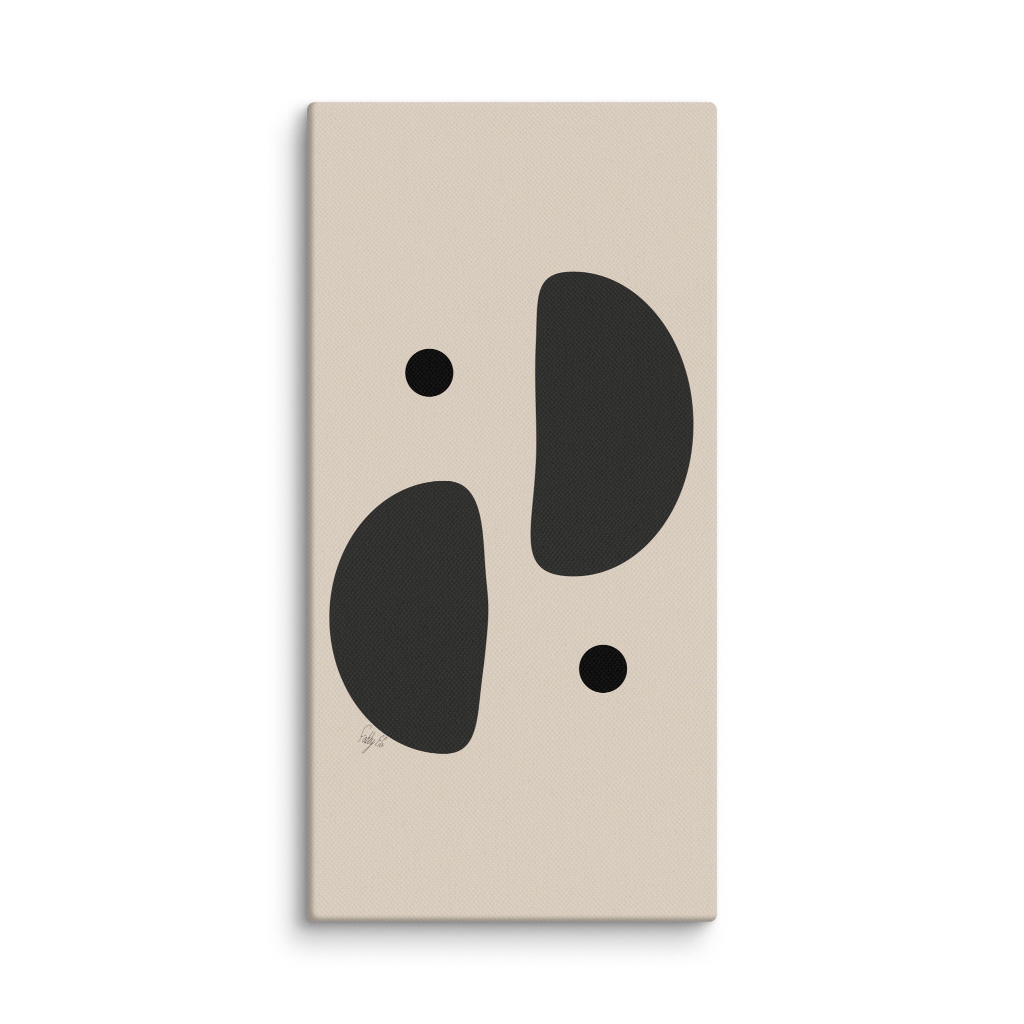 Mirror effect dots pale canvas print