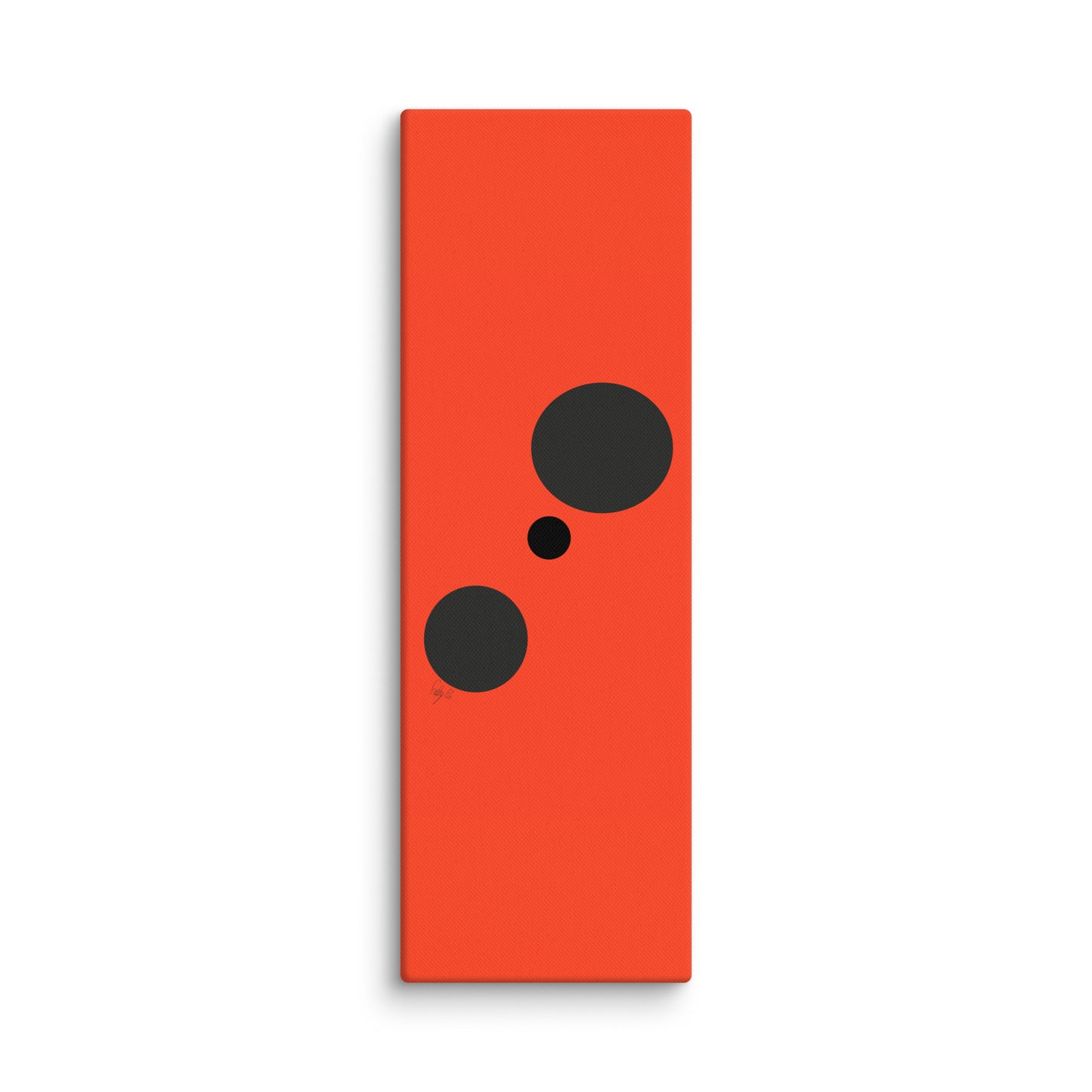 Dots orange canvas print