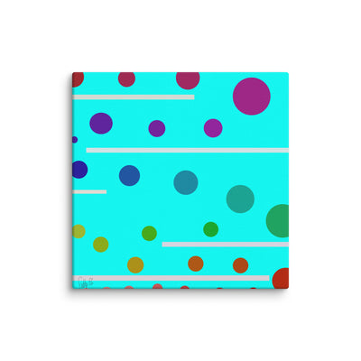 Follow along cyan blue canvas print