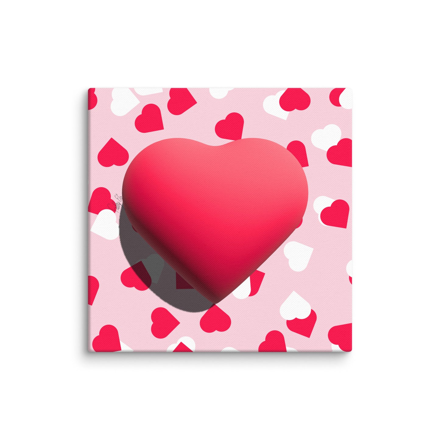 Valentines heart for love canvas print