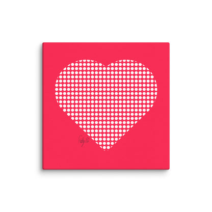 In love (dotted heart) canvas print