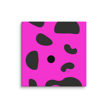 Dots pink canvas print