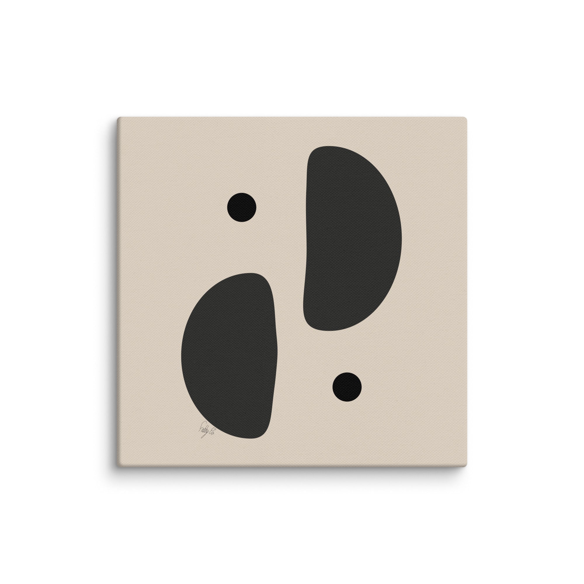 Mirror effect dots pale canvas print