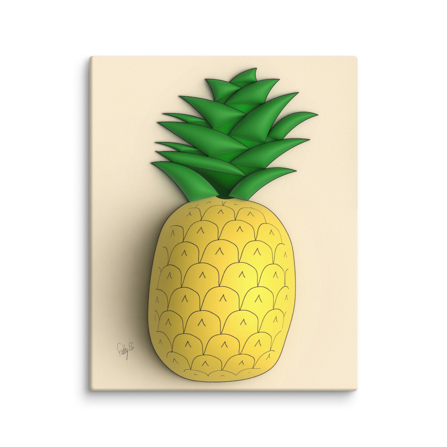 Pineapple 3D canvas print