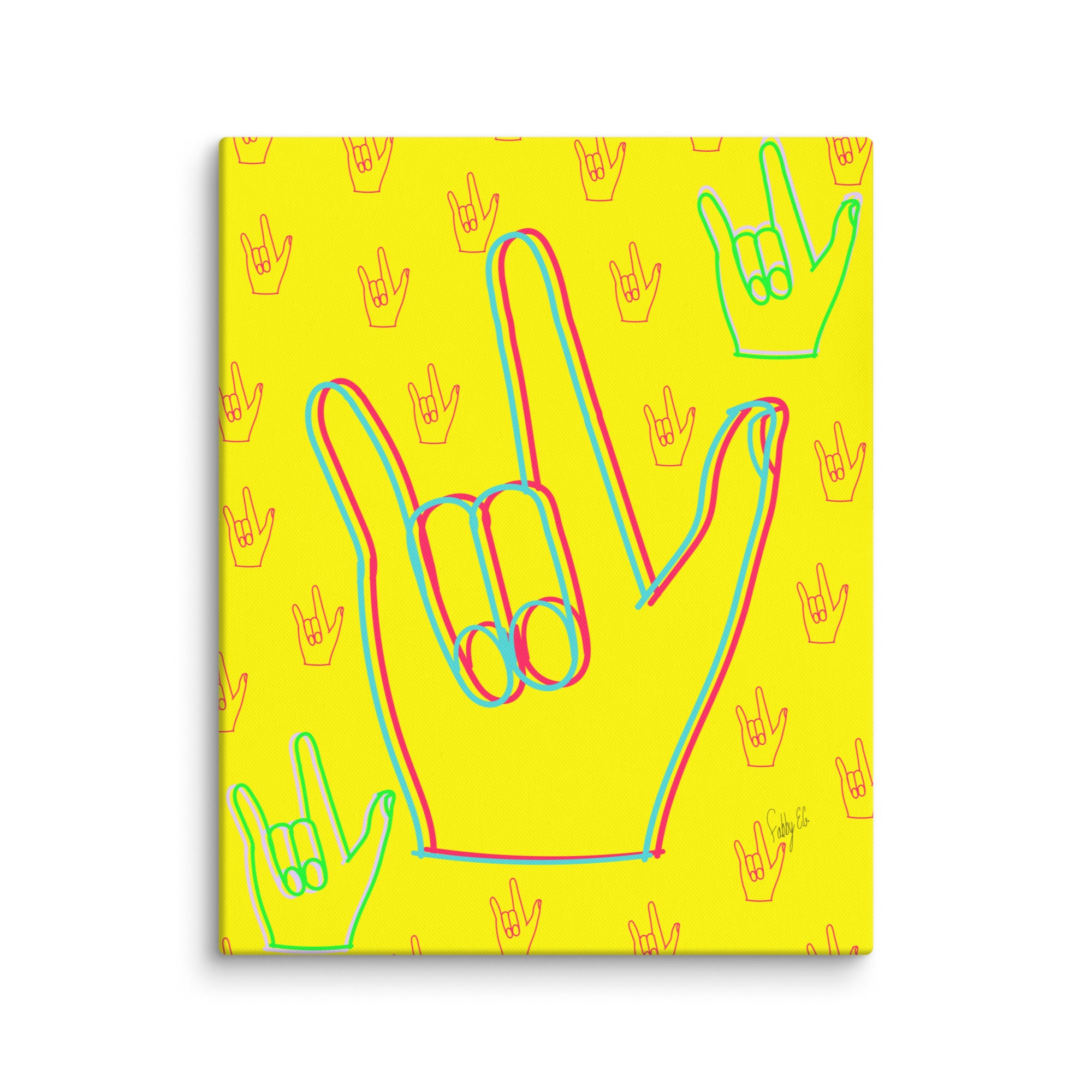 I love you sign language canvas print