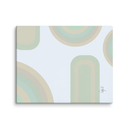 Neutral patterns blue canvas print