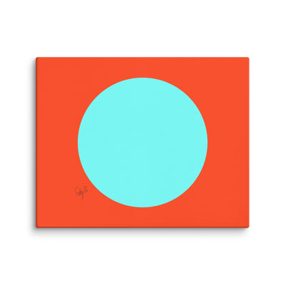 Circling around orange canvas print