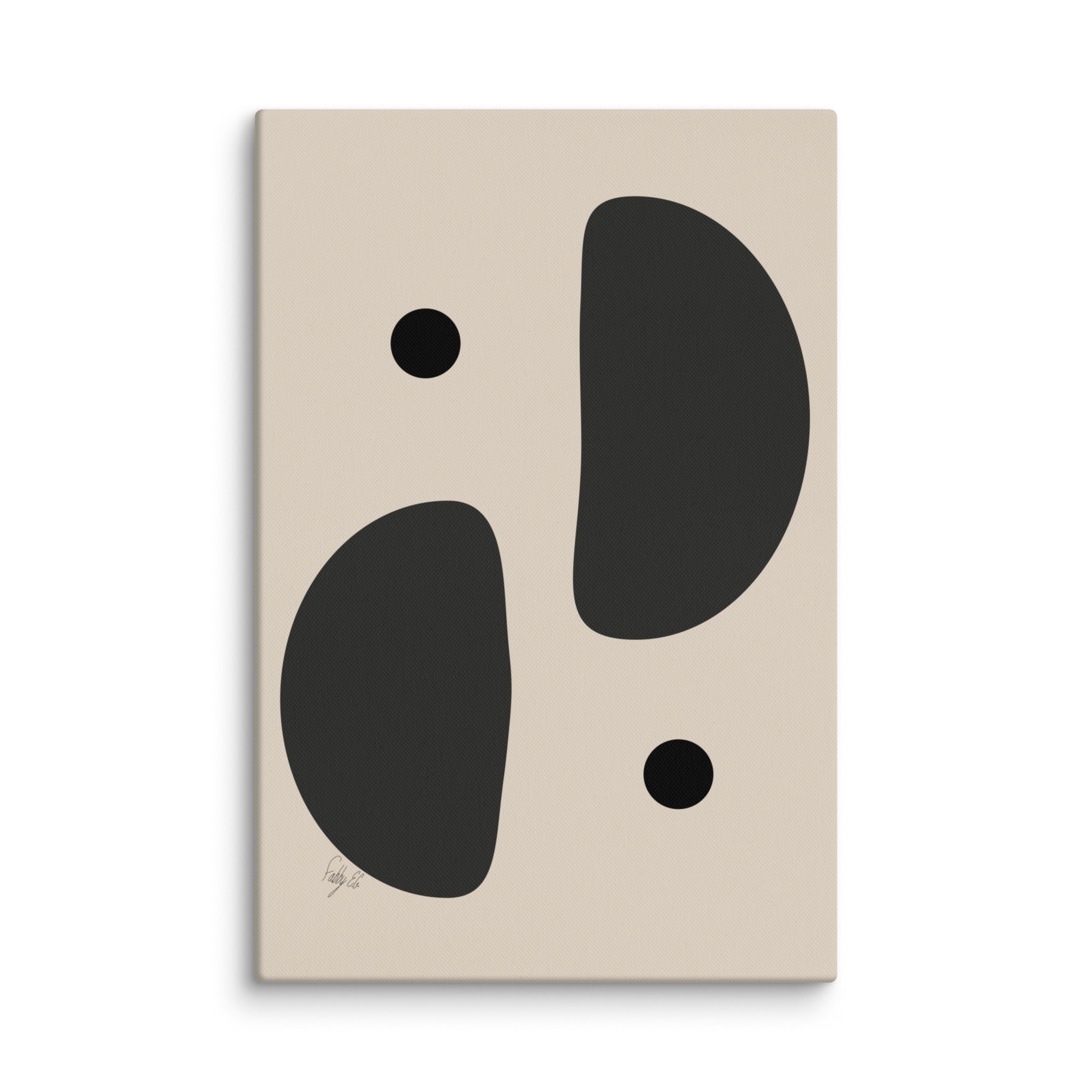 Mirror effect dots pale canvas print