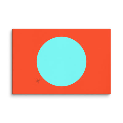 Circling around orange canvas print