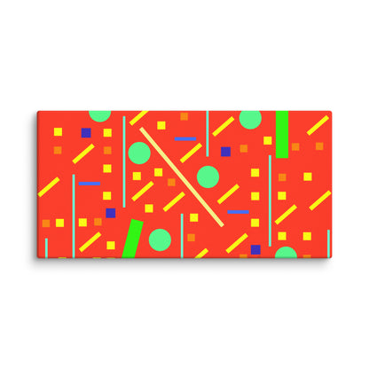 Squares and petite rectangles (orange) canvas print