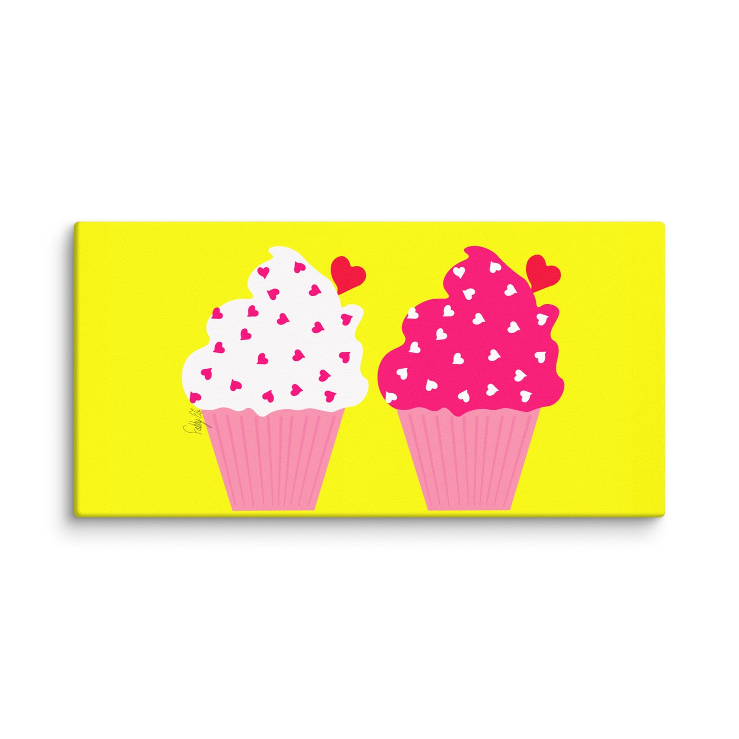 Cupcake love canvas print