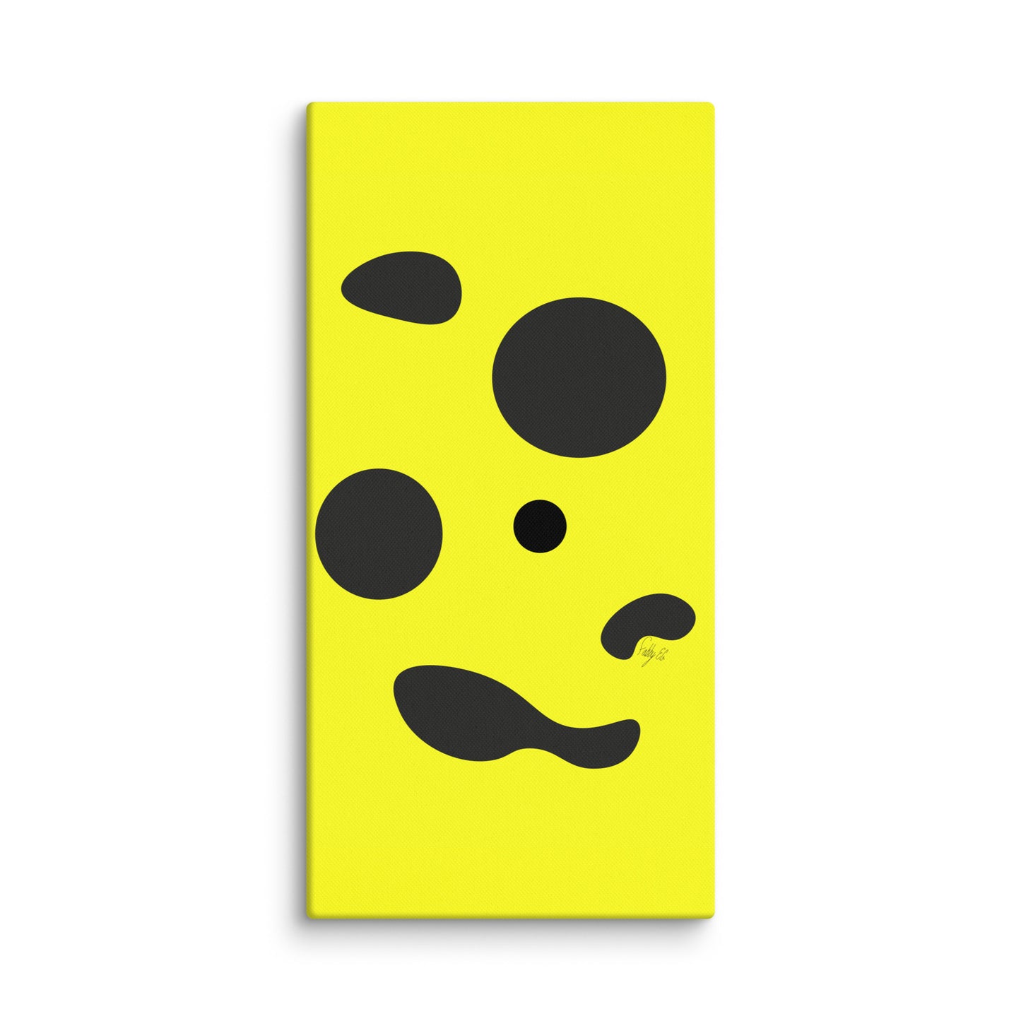 Dots yellow canvas print