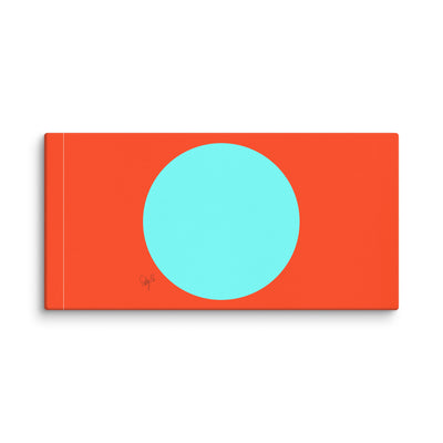 Circling around orange canvas print