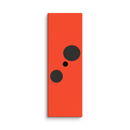 Dots orange canvas print