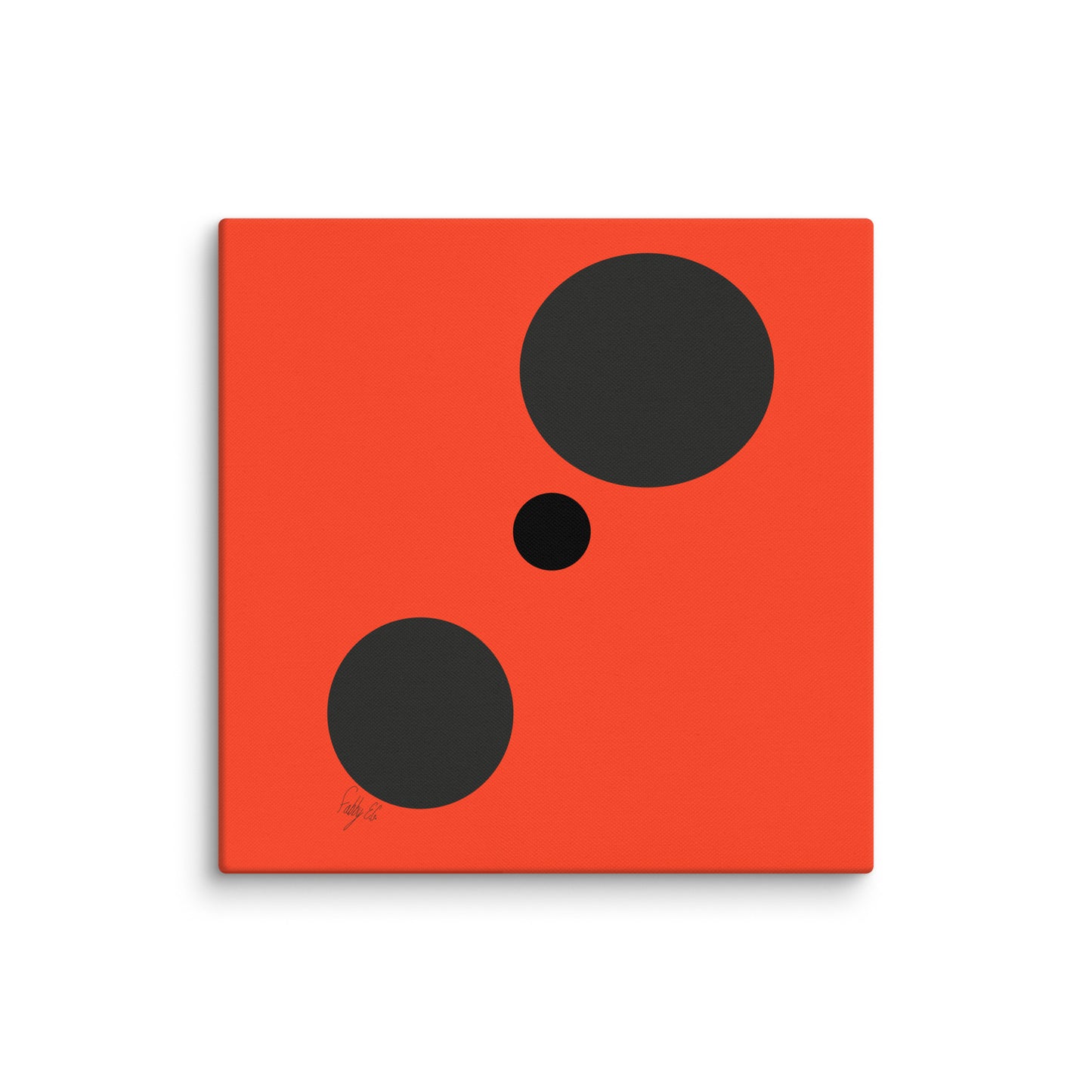 Dots orange canvas print