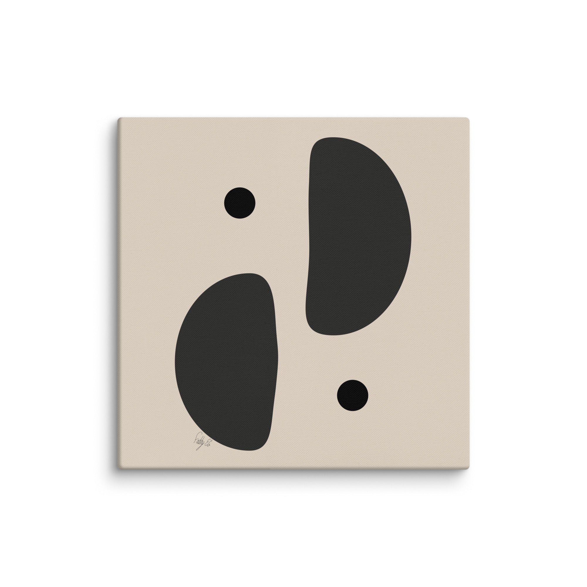 Mirror effect dots pale canvas print