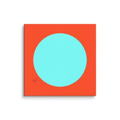 Circling around orange canvas print