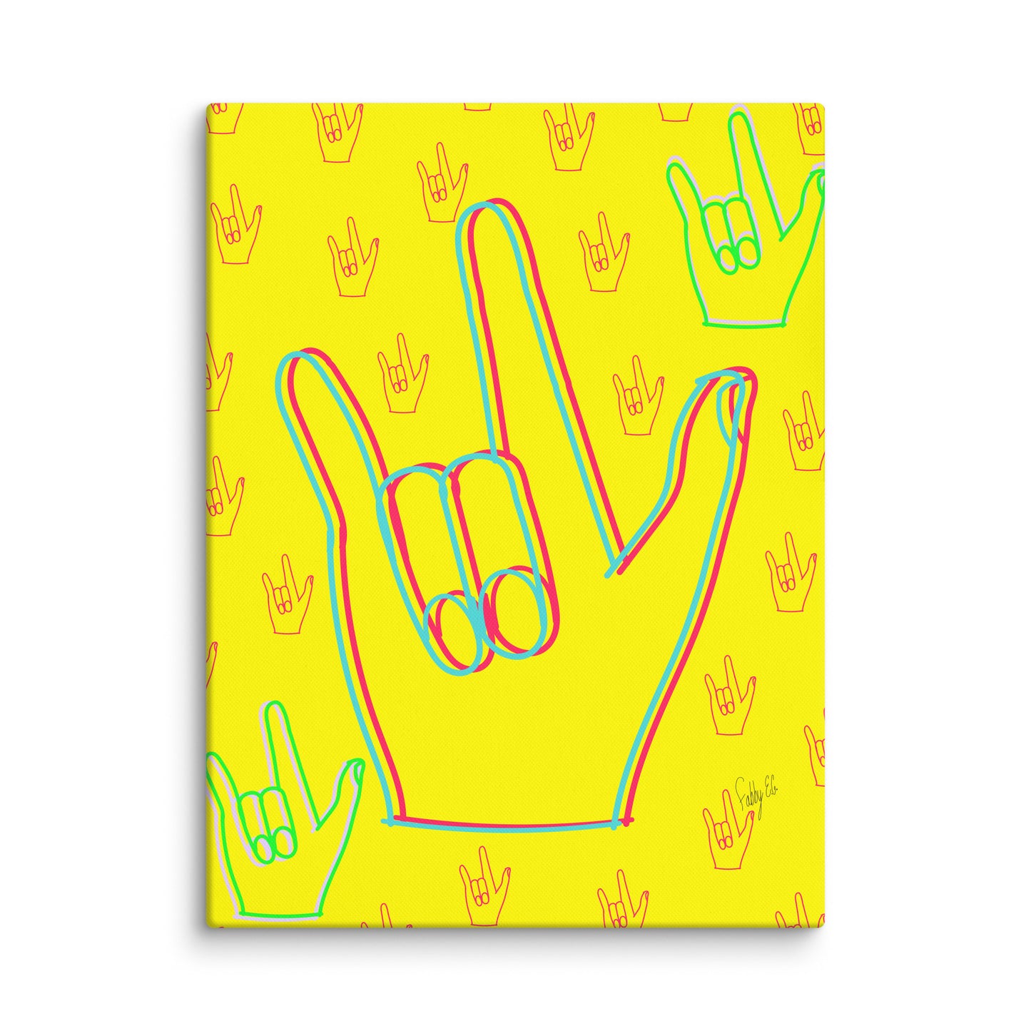 I love you sign language canvas print