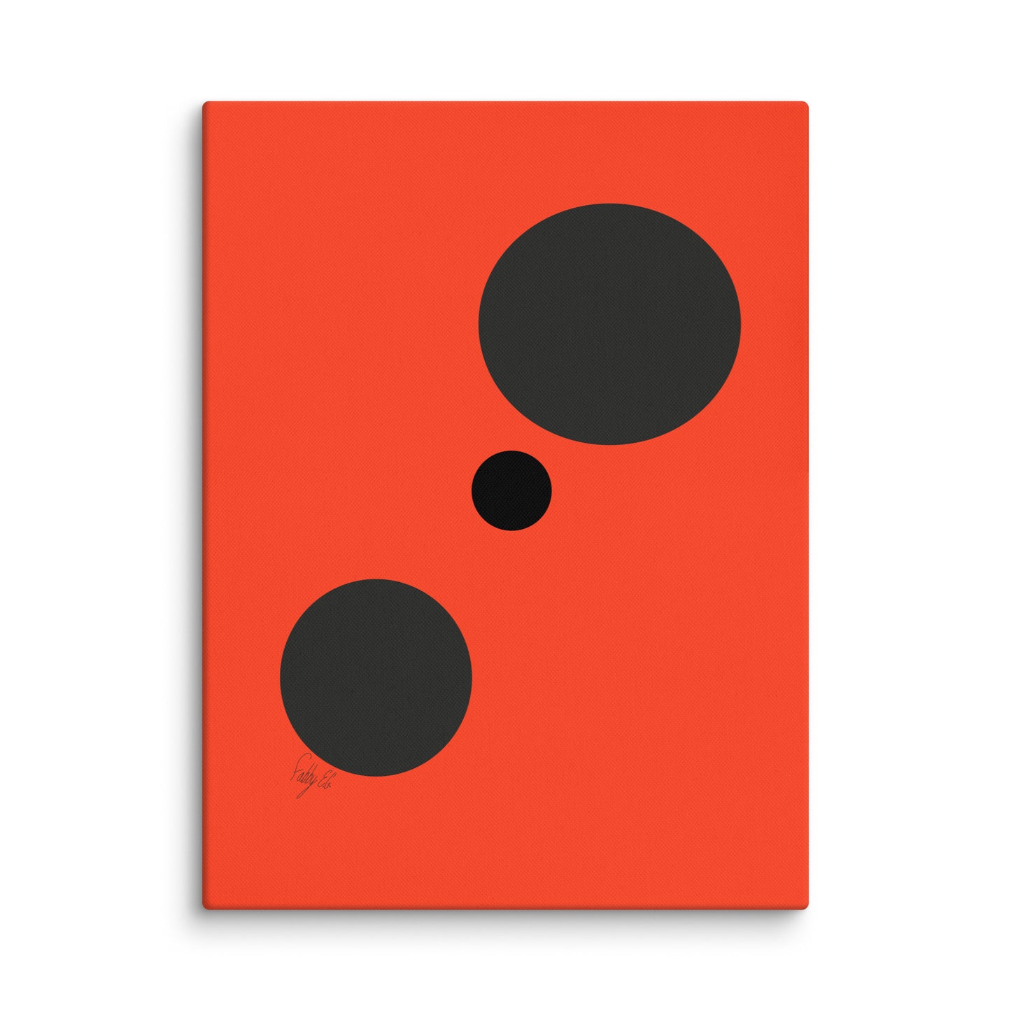 Dots orange canvas print