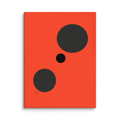 Dots orange canvas print