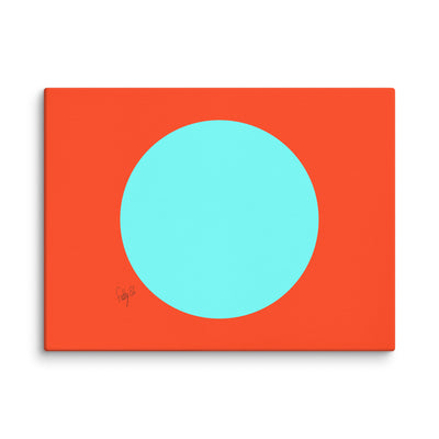 Circling around orange canvas print