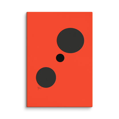 Dots orange canvas print