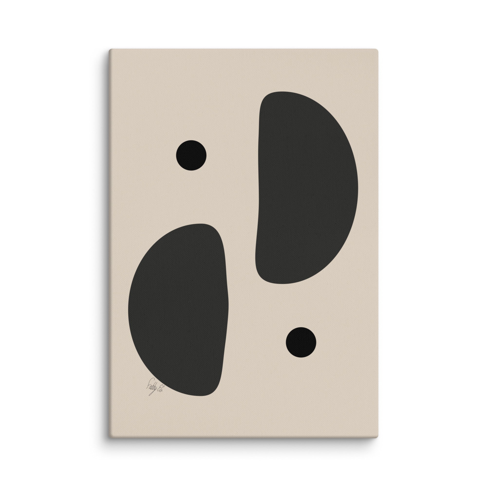 Mirror effect dots pale canvas print