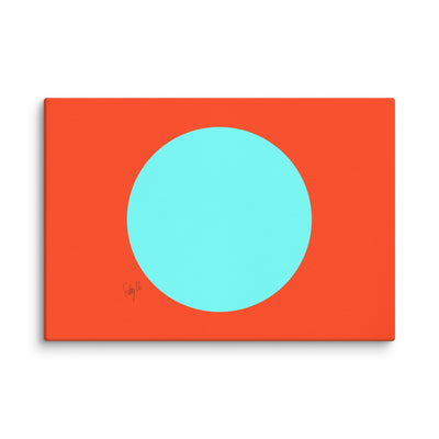 Circling around orange canvas print