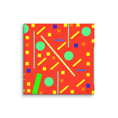 Squares and petite rectangles (orange) canvas print