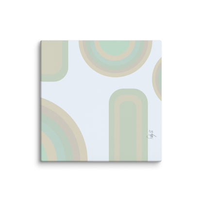 Neutral patterns blue canvas print