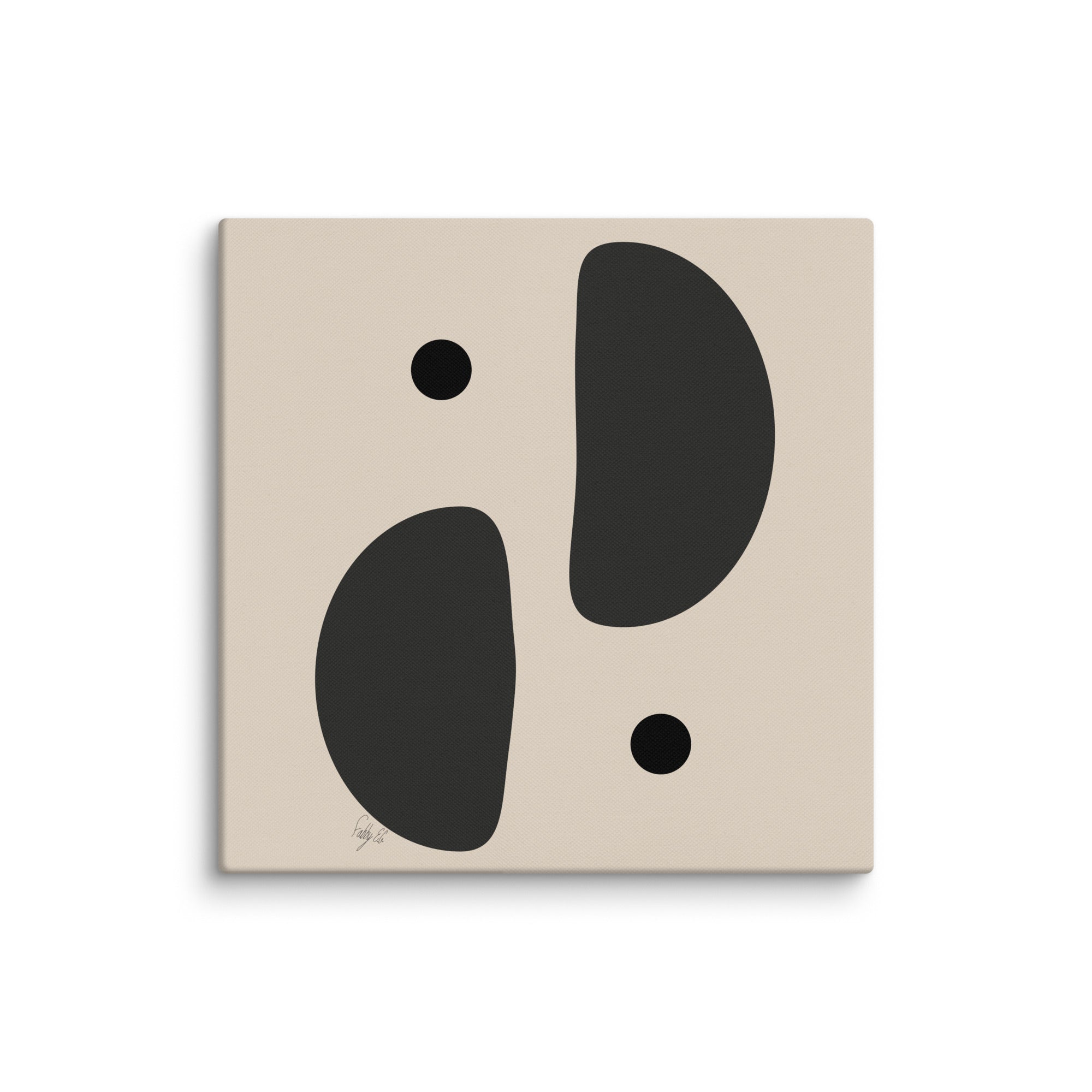 Mirror effect dots pale canvas print