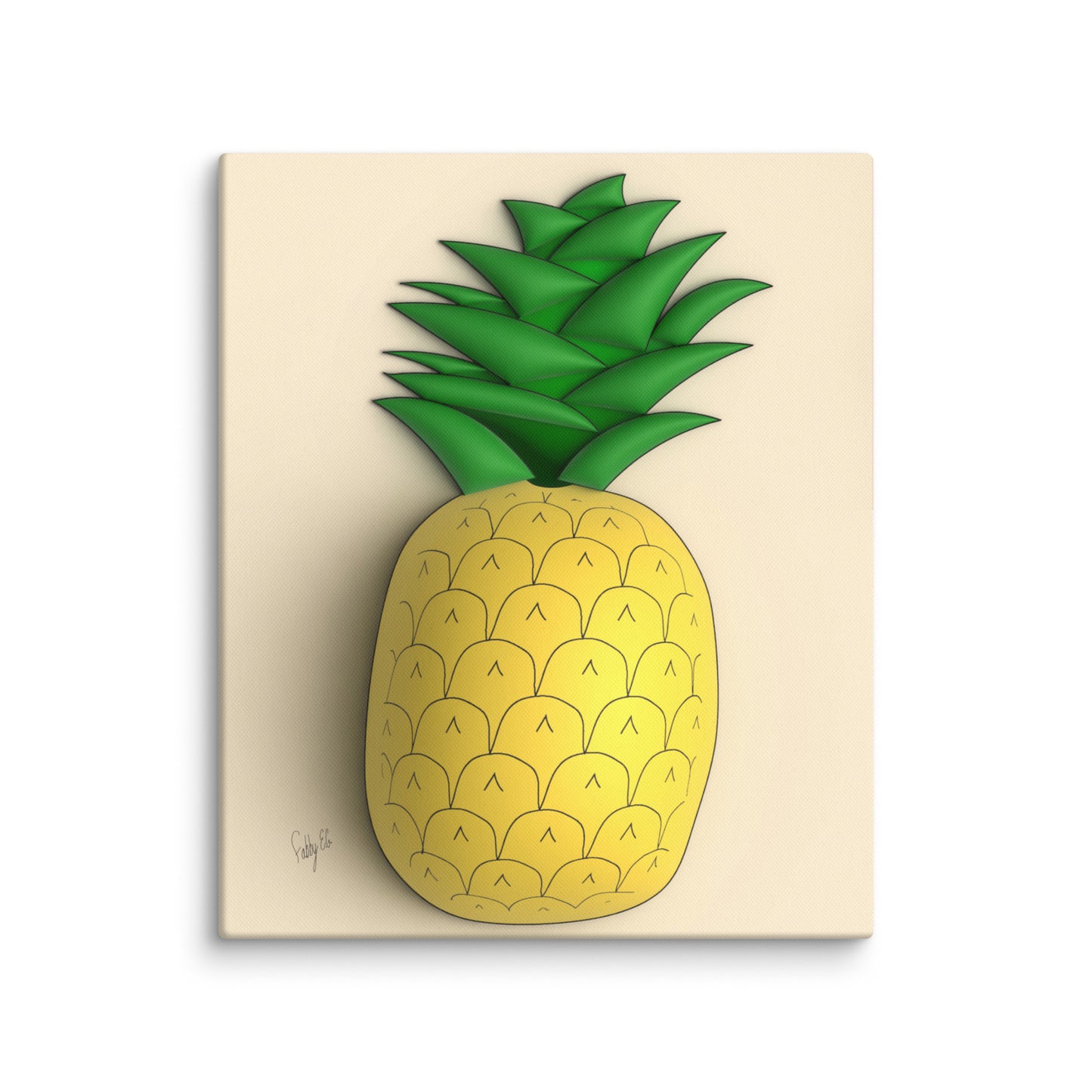 Pineapple 3D canvas print