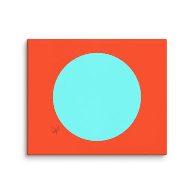 Circling around orange canvas print