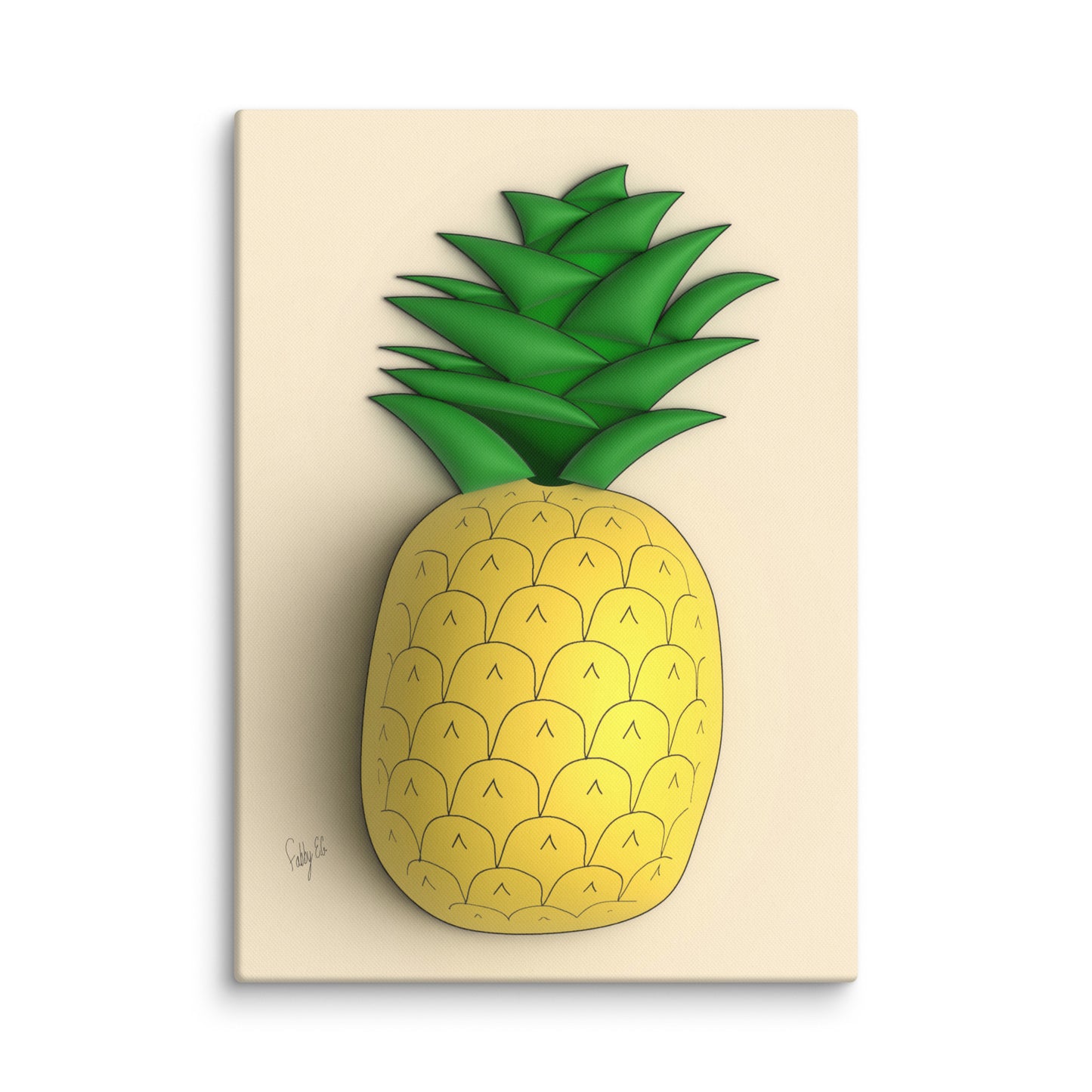 Pineapple 3D canvas print