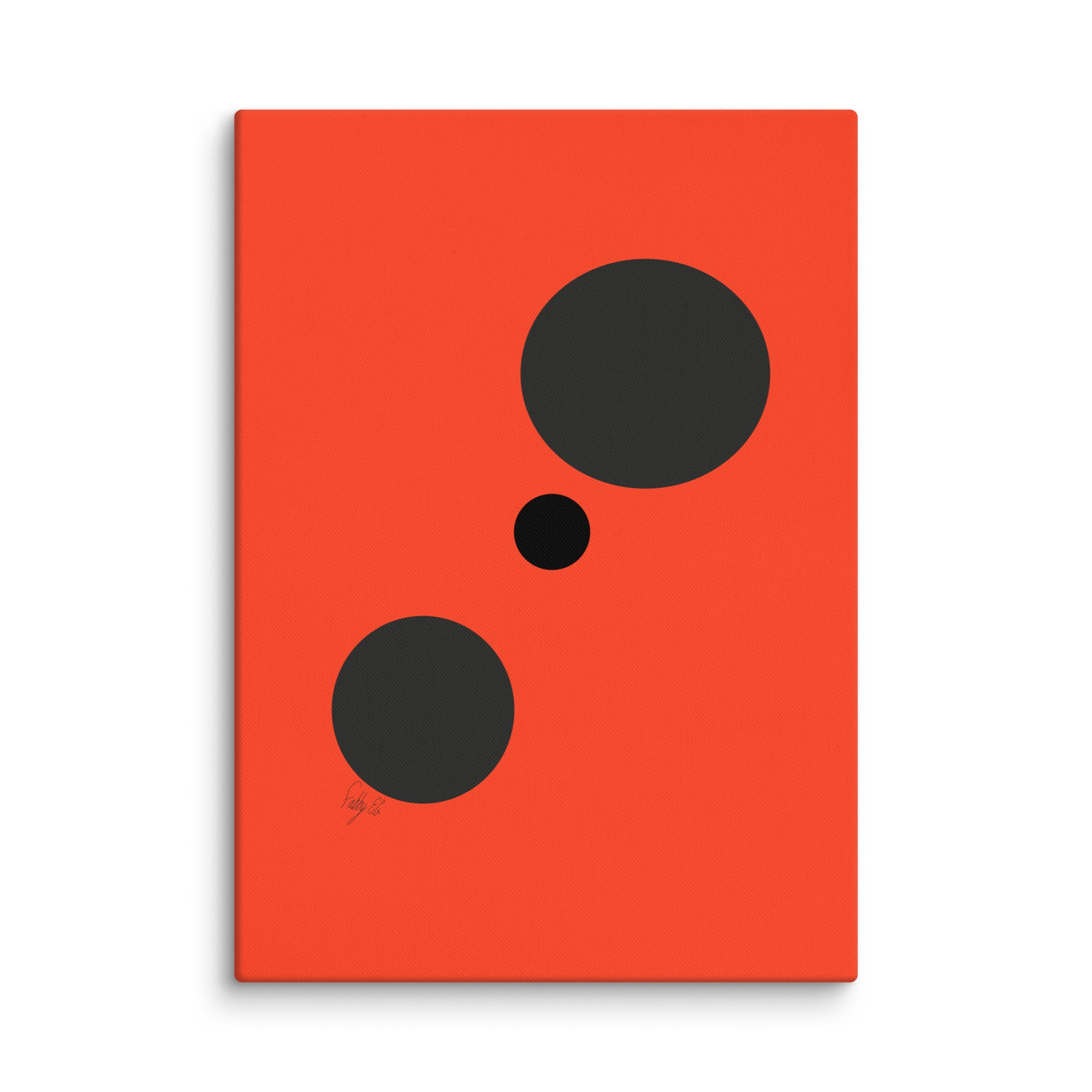 Dots orange canvas print