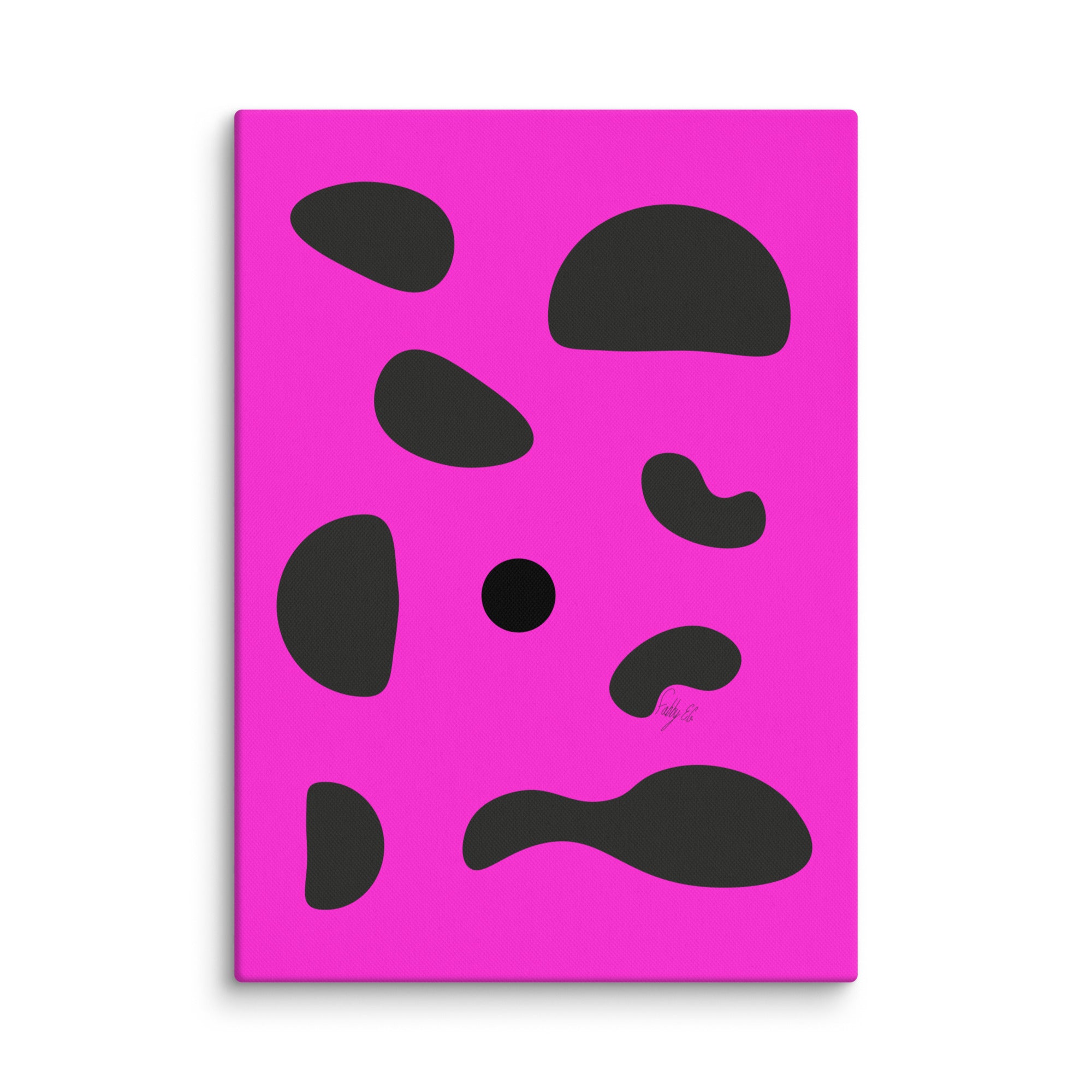 Dots pink canvas print