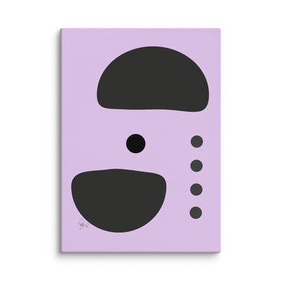 Dots taking sides fog canvas print