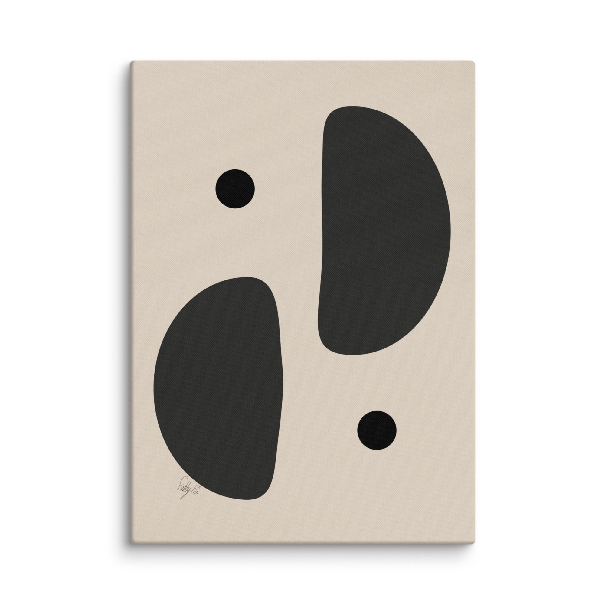 Mirror effect dots pale canvas print