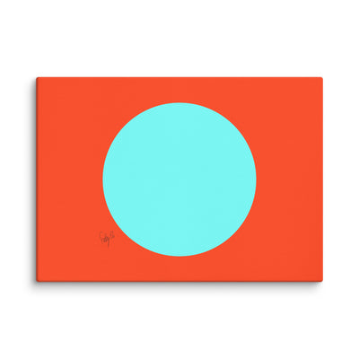 Circling around orange canvas print