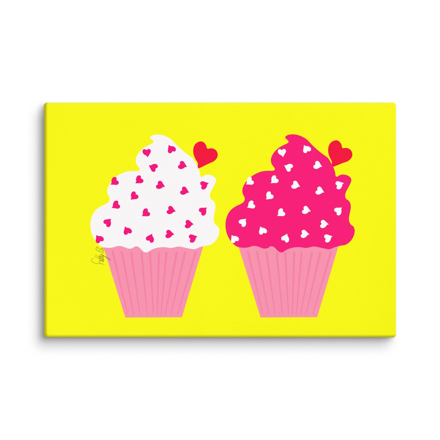 Cupcake love canvas print