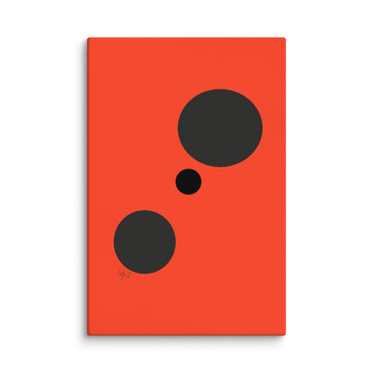 Dots orange canvas print