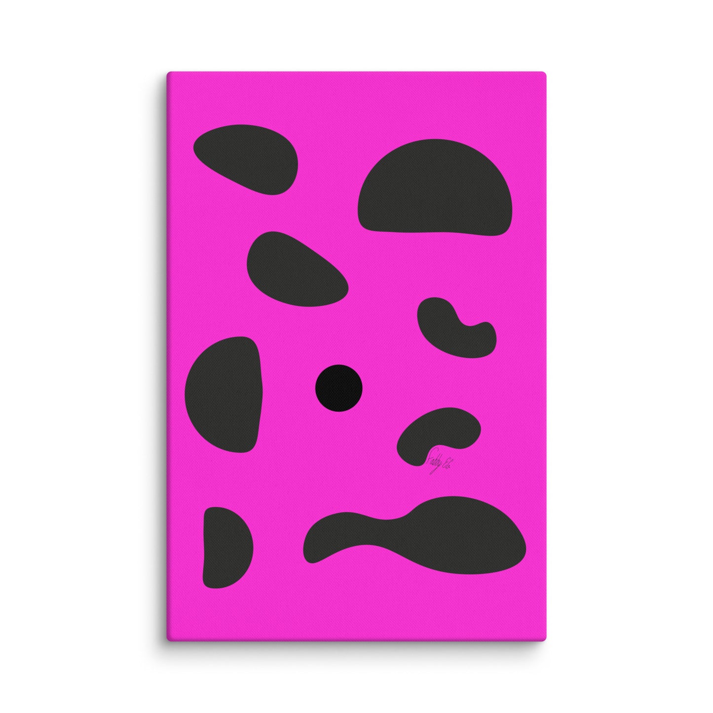 Dots pink canvas print