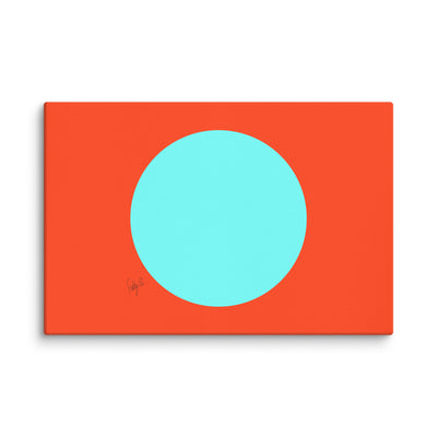 Circling around orange canvas print