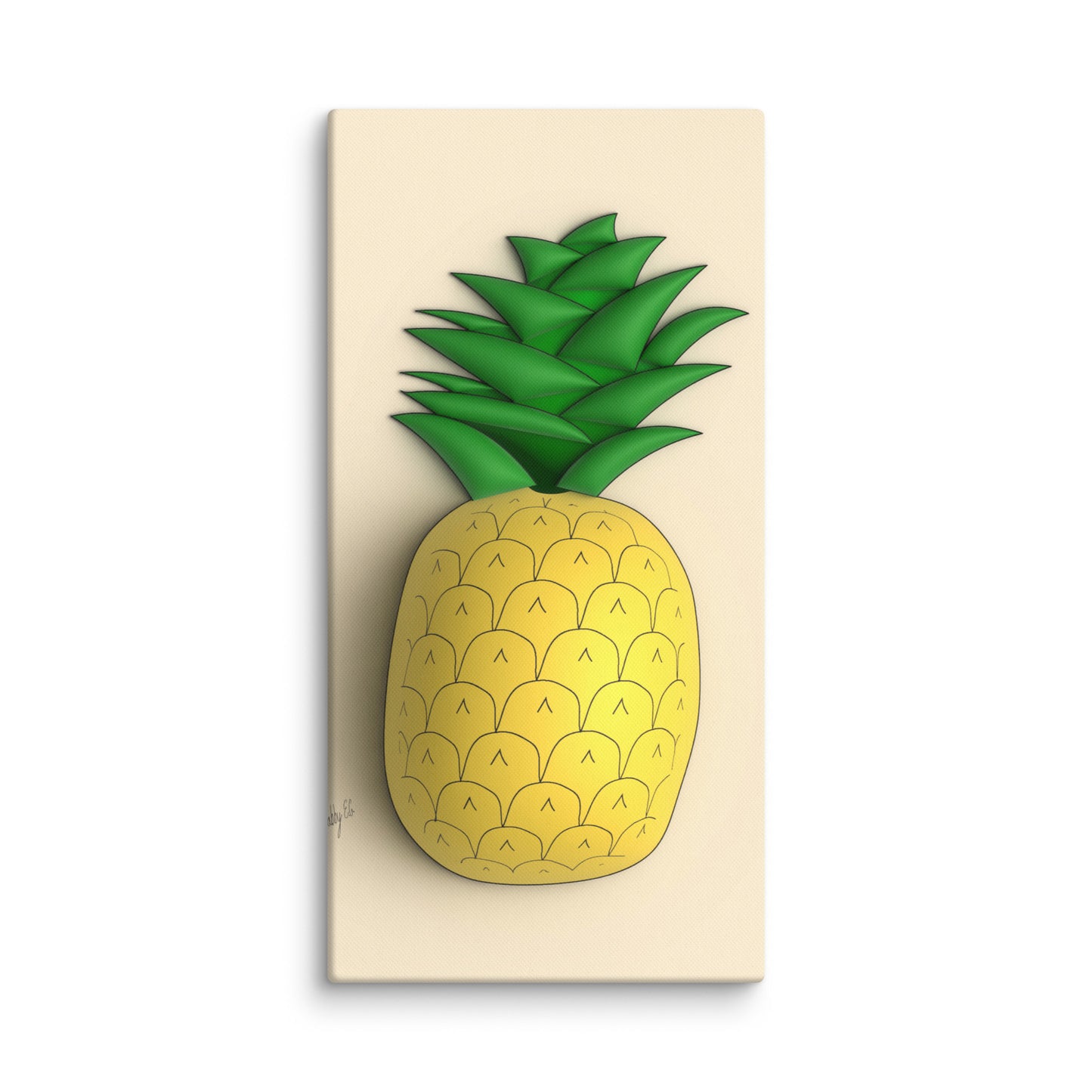 Pineapple 3D canvas print