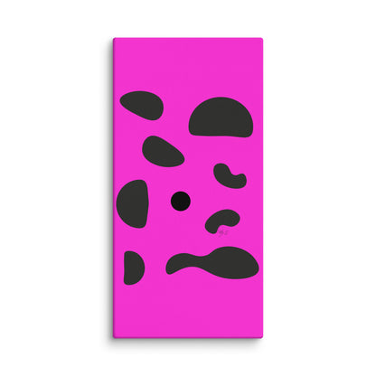 Dots pink canvas print