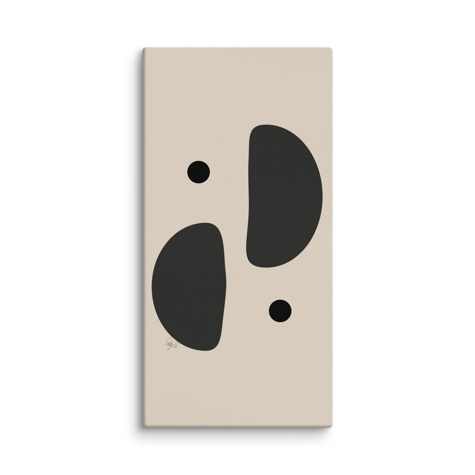 Mirror effect dots pale canvas print