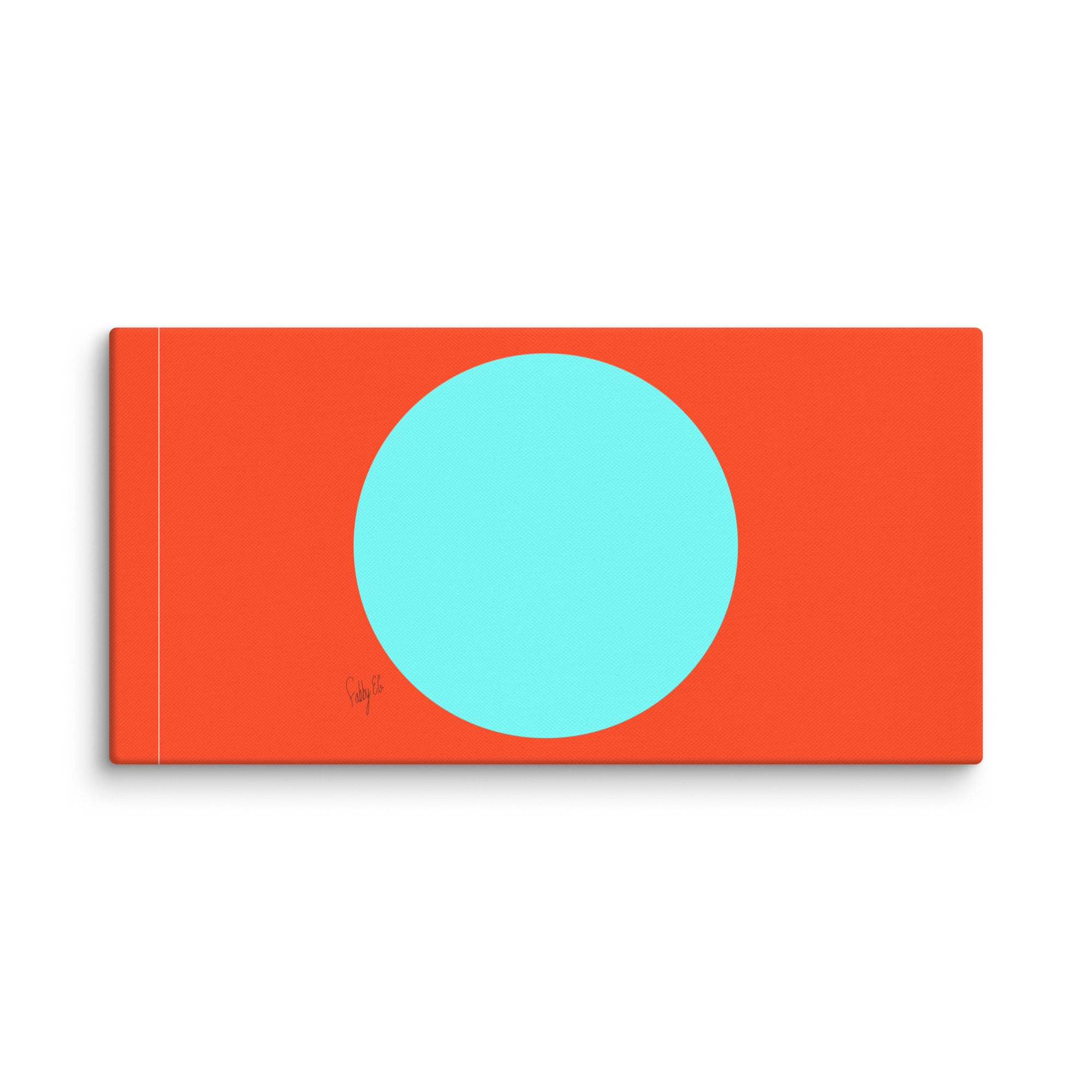 Circling around orange canvas print