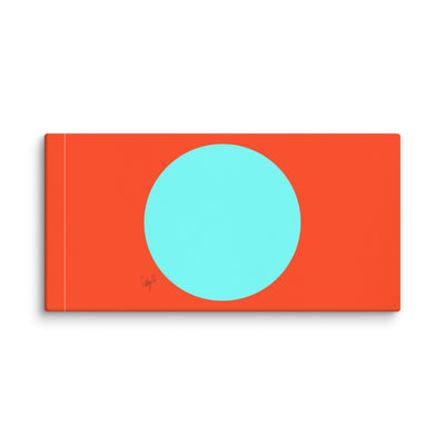 Circling around orange canvas print