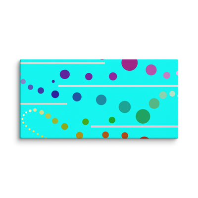 Follow along cyan blue canvas print