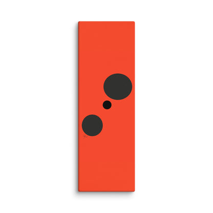 Dots orange canvas print